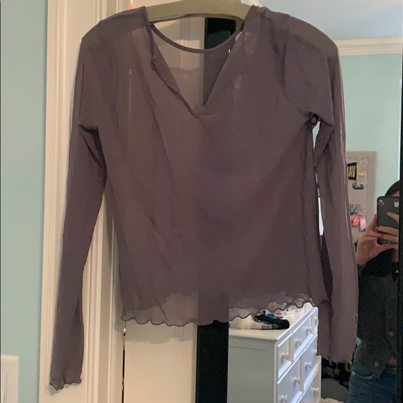 Charcoal grey mesh long sleeve - Picture 2 of 3